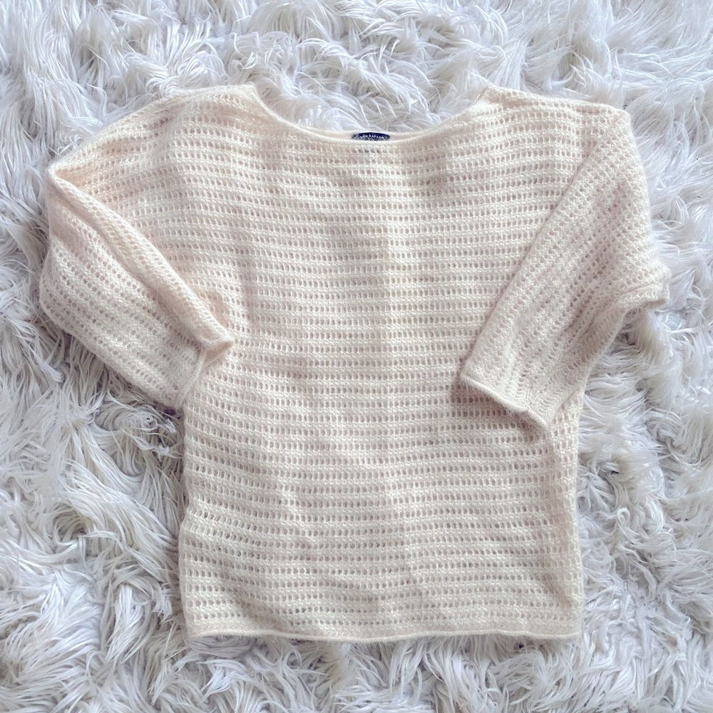 Ann Taylor pale pink mohair sweater